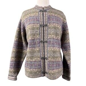Eagle's Eye Women’s Small Wool Cardigan Sweater w Frog Closure
